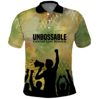 Fannie Lou Hamer Polo Shirt Unbossable Quote Design Protest Silhouettes and Voting Rights Tribute - Wonder Print Shop