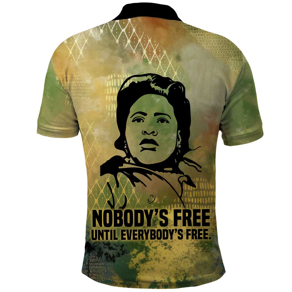 Fannie Lou Hamer Polo Shirt Unbossable Quote Design Protest Silhouettes and Voting Rights Tribute - Wonder Print Shop