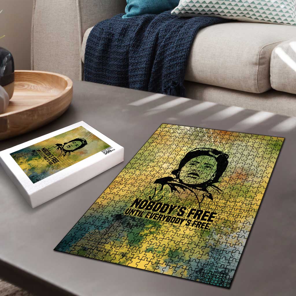 Fannie Lou Hamer Puzzle Unbossable Quote Design Protest Silhouettes and Voting Rights Tribute - Wonder Print Shop