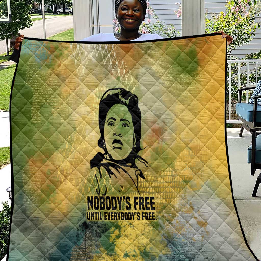 Fannie Lou Hamer Quilt Unbossable Quote Design Protest Silhouettes and Voting Rights Tribute - Wonder Print Shop