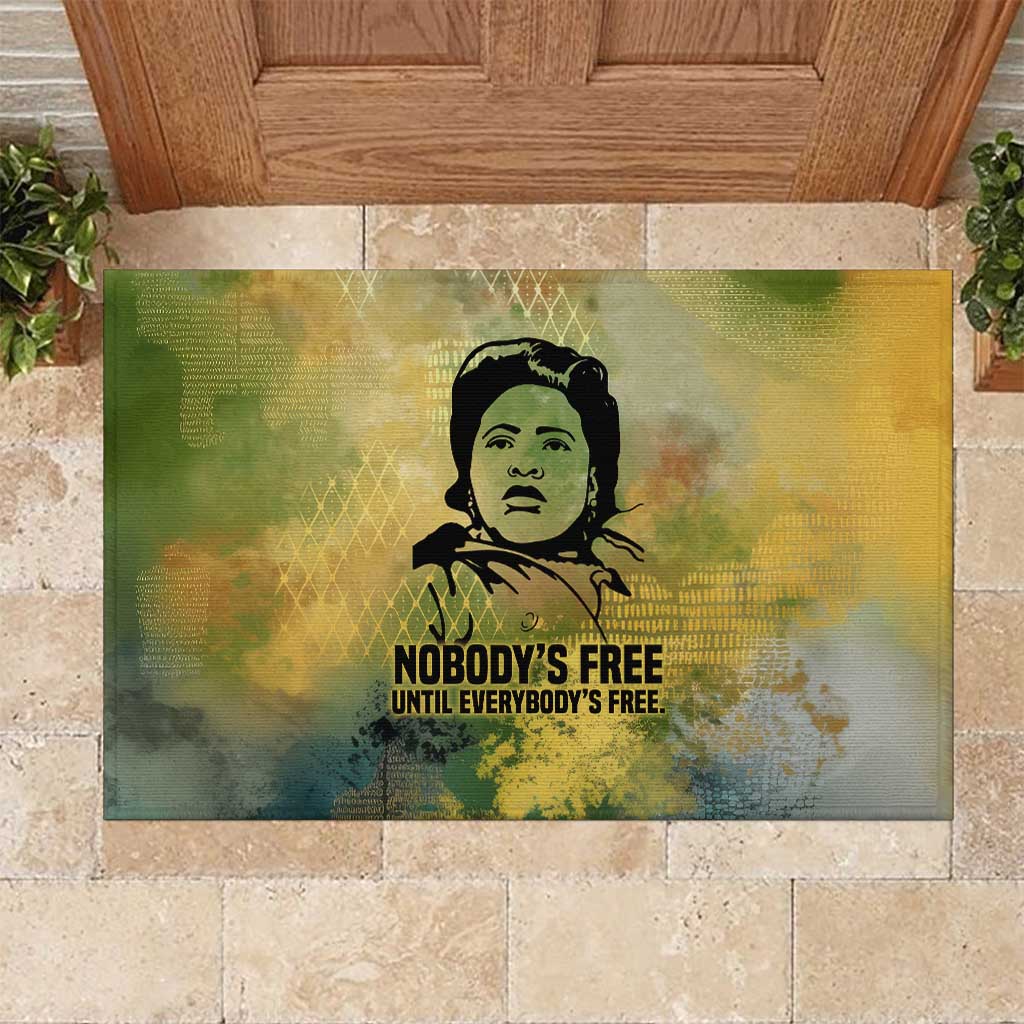 Fannie Lou Hamer Rubber Doormat Unbossable Quote Design Protest Silhouettes and Voting Rights Tribute - Wonder Print Shop
