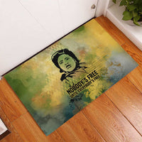 Fannie Lou Hamer Rubber Doormat Unbossable Quote Design Protest Silhouettes and Voting Rights Tribute - Wonder Print Shop