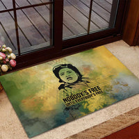 Fannie Lou Hamer Rubber Doormat Unbossable Quote Design Protest Silhouettes and Voting Rights Tribute - Wonder Print Shop