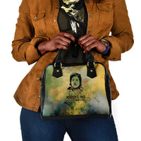 Fannie Lou Hamer Shoulder Handbag Unbossable Quote Design Protest Silhouettes and Voting Rights Tribute - Wonder Print Shop