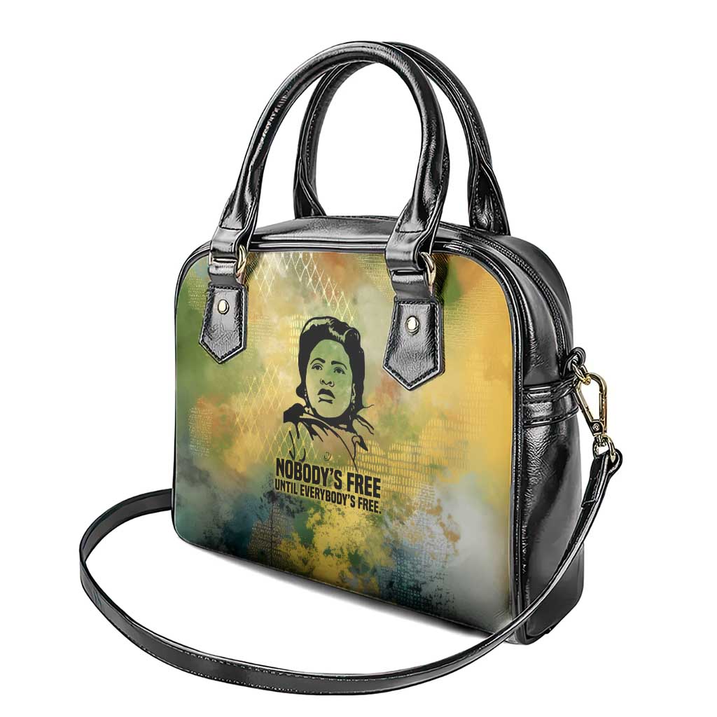 Fannie Lou Hamer Shoulder Handbag Unbossable Quote Design Protest Silhouettes and Voting Rights Tribute - Wonder Print Shop