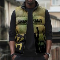 Fannie Lou Hamer Sleeveless Puffer Jacket Unbossable Quote Design Protest Silhouettes and Voting Rights Tribute - Wonder Print Shop