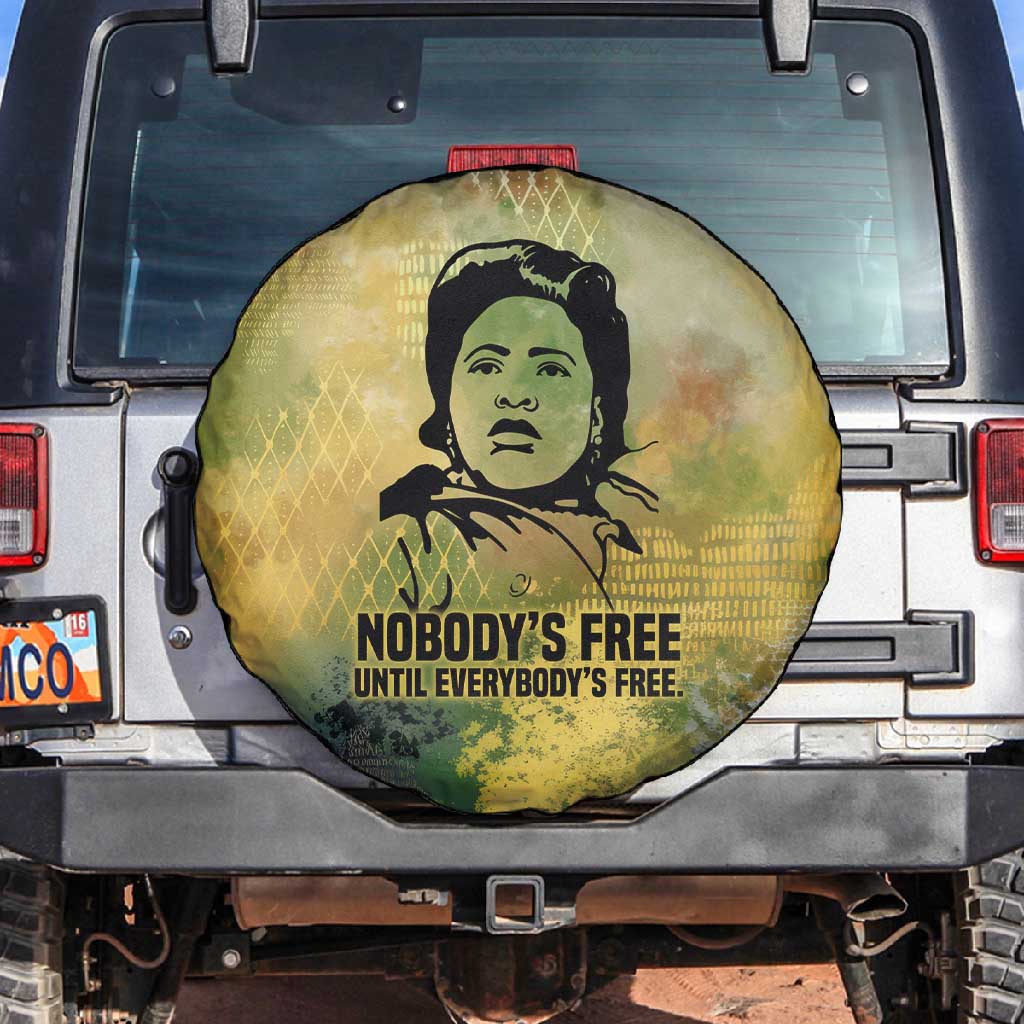 Fannie Lou Hamer Spare Tire Cover Unbossable Quote Design Protest Silhouettes and Voting Rights Tribute - Wonder Print Shop
