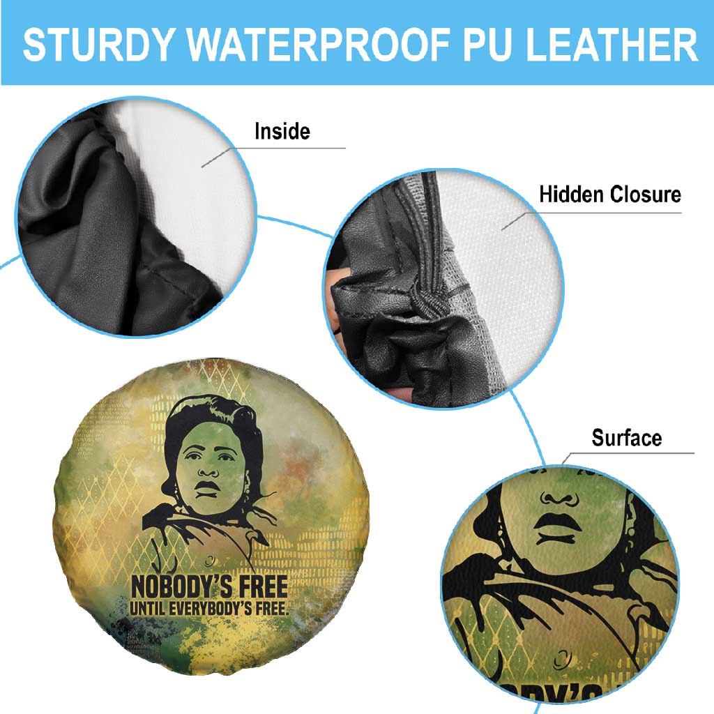 Fannie Lou Hamer Spare Tire Cover Unbossable Quote Design Protest Silhouettes and Voting Rights Tribute - Wonder Print Shop