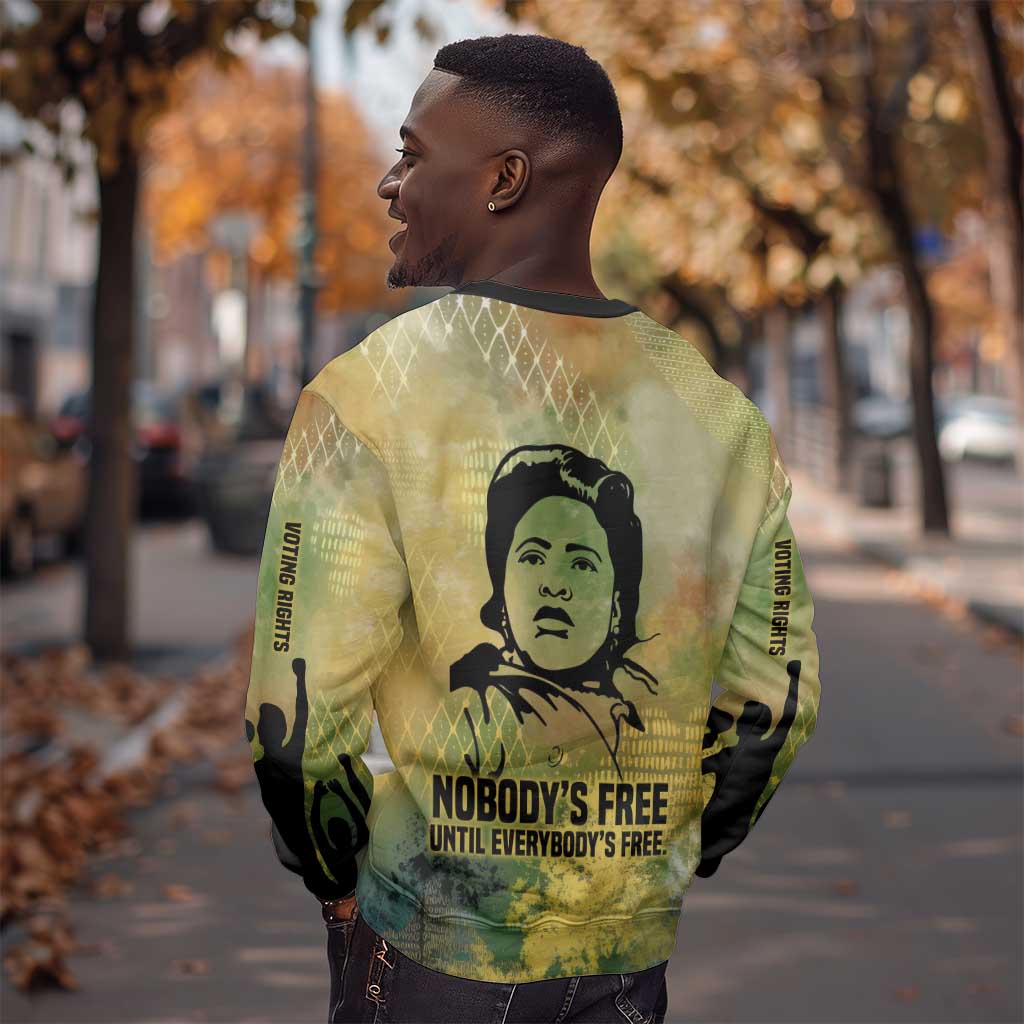 Fannie Lou Hamer Sweatshirt Unbossable Quote Design Protest Silhouettes and Voting Rights Tribute - Wonder Print Shop