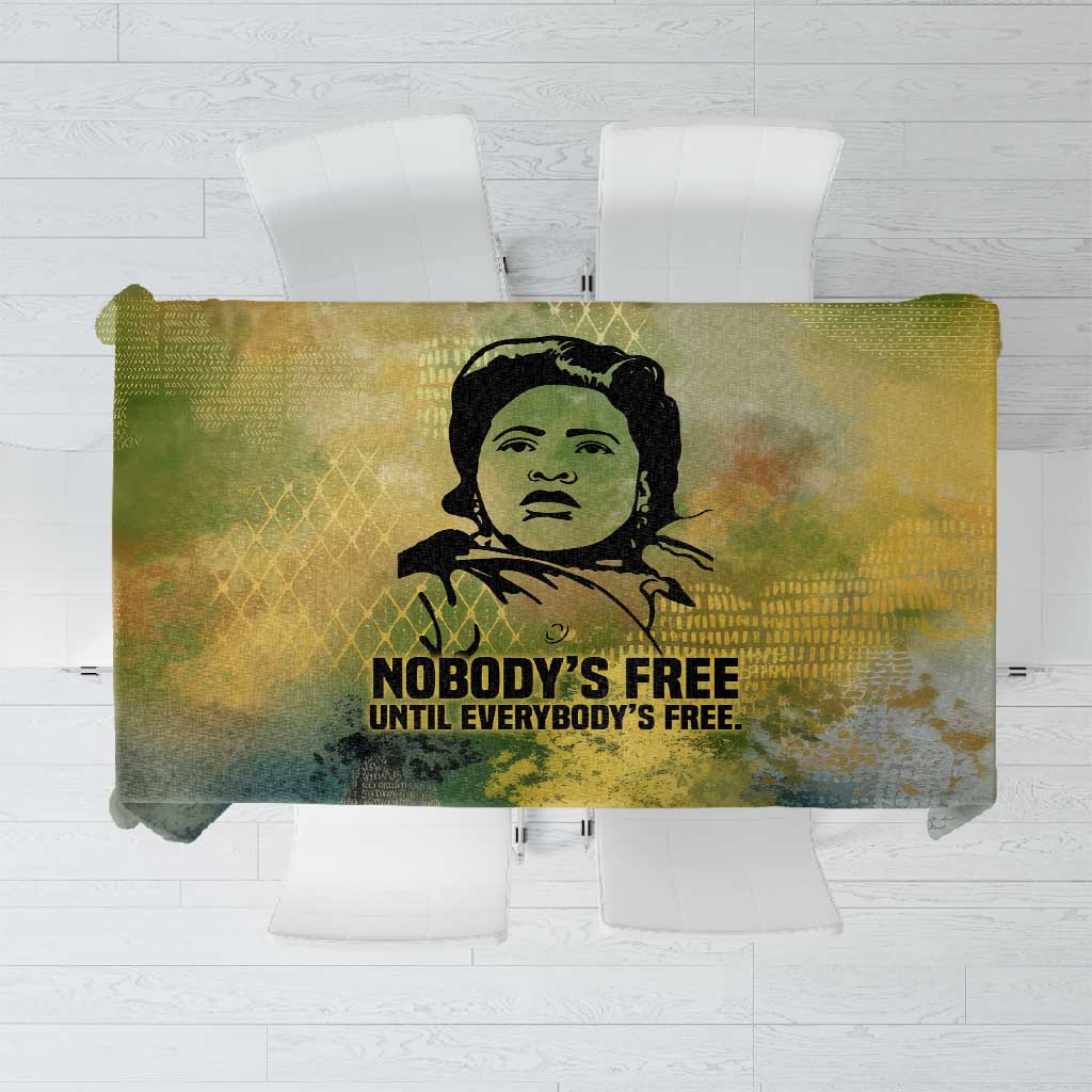 Fannie Lou Hamer Tablecloth Unbossable Quote Design Protest Silhouettes and Voting Rights Tribute - Wonder Print Shop