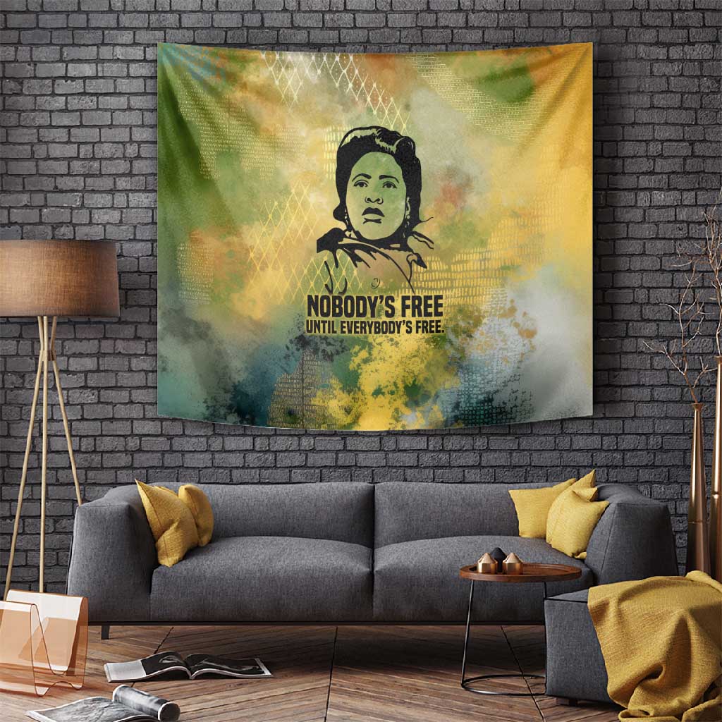Fannie Lou Hamer Tapestry Unbossable Quote Design Protest Silhouettes and Voting Rights Tribute - Wonder Print Shop