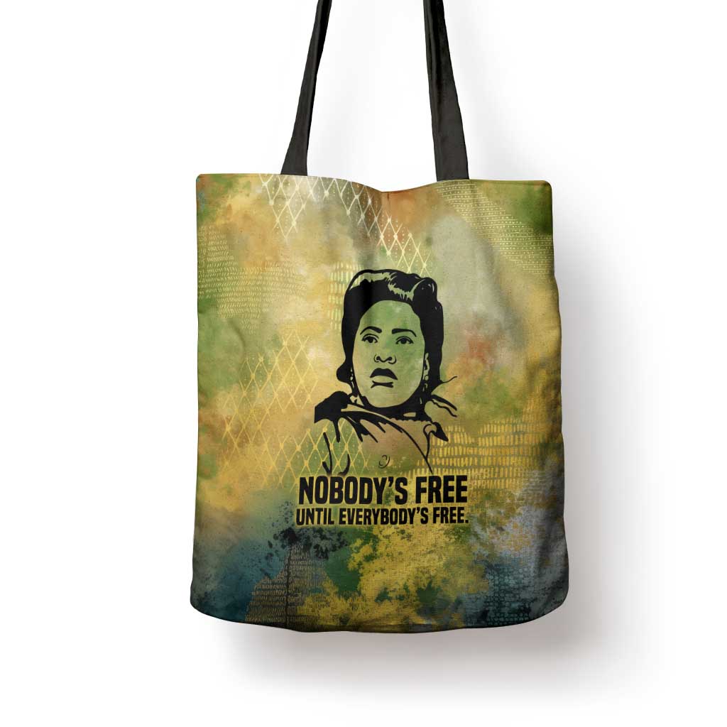 Fannie Lou Hamer Tote Bag Unbossable Quote Design Protest Silhouettes and Voting Rights Tribute - Wonder Print Shop
