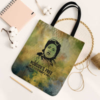 Fannie Lou Hamer Tote Bag Unbossable Quote Design Protest Silhouettes and Voting Rights Tribute - Wonder Print Shop