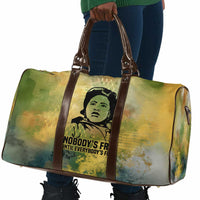 Fannie Lou Hamer Travel Bag Unbossable Quote Design Protest Silhouettes and Voting Rights Tribute - Wonder Print Shop