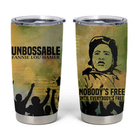 Fannie Lou Hamer Tumbler Cup Unbossable Quote Design Protest Silhouettes and Voting Rights Tribute - Wonder Print Shop