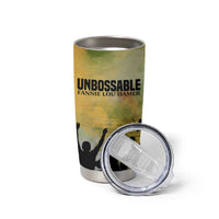 Fannie Lou Hamer Tumbler Cup Unbossable Quote Design Protest Silhouettes and Voting Rights Tribute - Wonder Print Shop