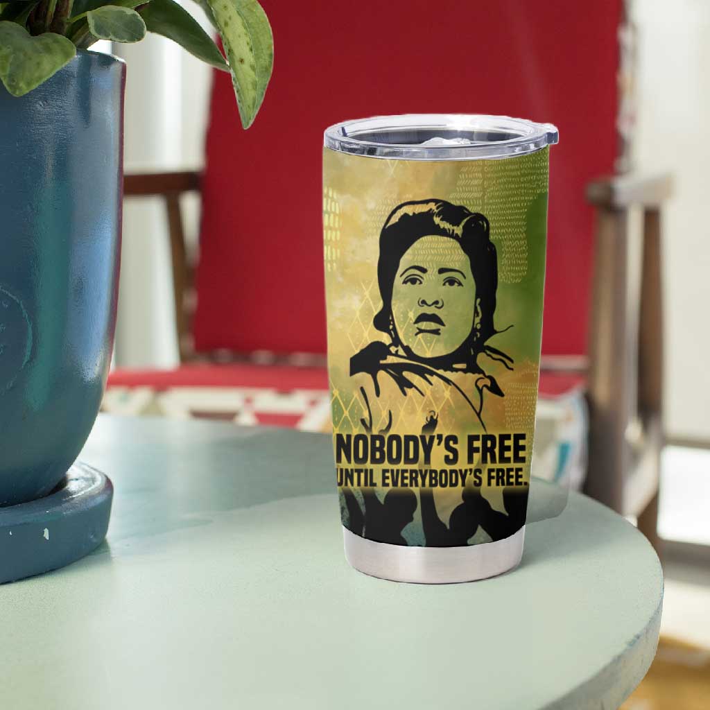 Fannie Lou Hamer Tumbler Cup Unbossable Quote Design Protest Silhouettes and Voting Rights Tribute - Wonder Print Shop