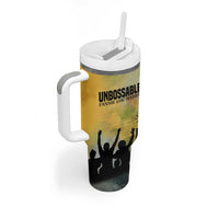 Fannie Lou Hamer Tumbler With Handle Unbossable Quote Design Protest Silhouettes and Voting Rights Tribute - Wonder Print Shop