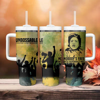 Fannie Lou Hamer Tumbler With Handle Unbossable Quote Design Protest Silhouettes and Voting Rights Tribute - Wonder Print Shop