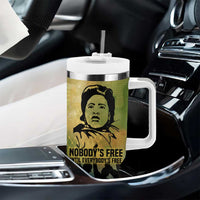 Fannie Lou Hamer Tumbler With Handle Unbossable Quote Design Protest Silhouettes and Voting Rights Tribute - Wonder Print Shop