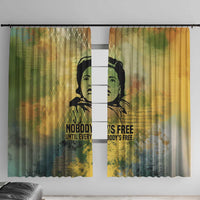 Fannie Lou Hamer Window Curtain Unbossable Quote Design Protest Silhouettes and Voting Rights Tribute - Wonder Print Shop
