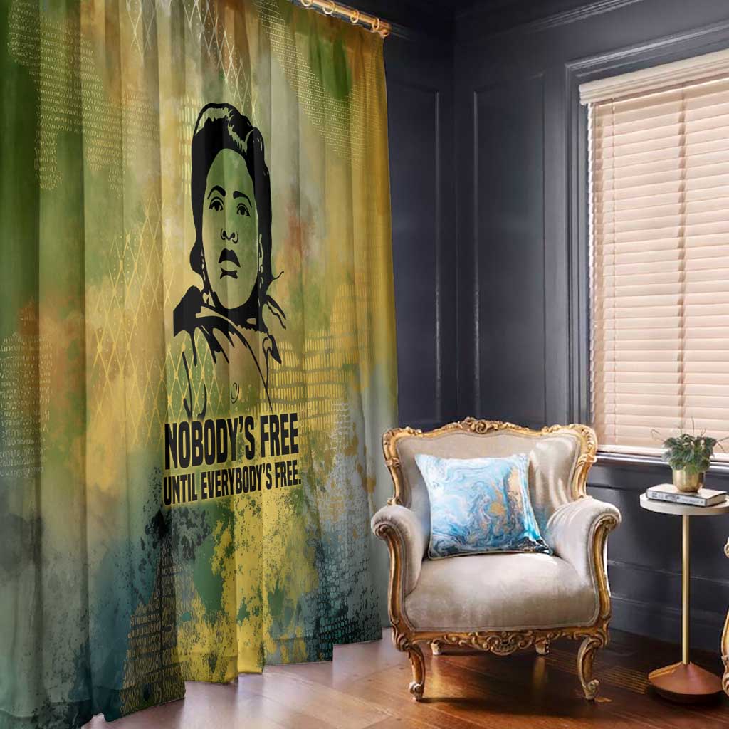 Fannie Lou Hamer Window Curtain Unbossable Quote Design Protest Silhouettes and Voting Rights Tribute - Wonder Print Shop