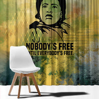 Fannie Lou Hamer Window Curtain Unbossable Quote Design Protest Silhouettes and Voting Rights Tribute - Wonder Print Shop