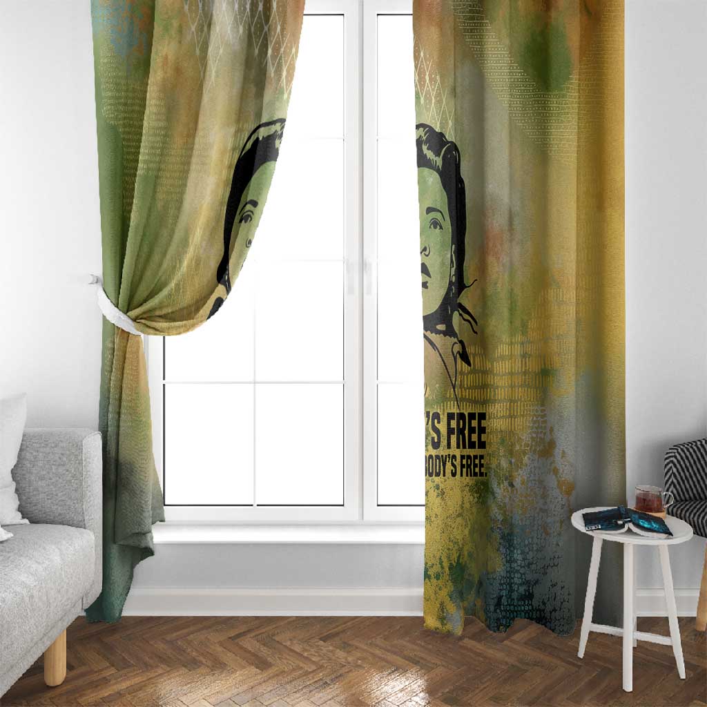 Fannie Lou Hamer Window Curtain Unbossable Quote Design Protest Silhouettes and Voting Rights Tribute - Wonder Print Shop