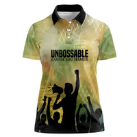 Fannie Lou Hamer Women Polo Shirt Unbossable Quote Design Protest Silhouettes and Voting Rights Tribute - Wonder Print Shop