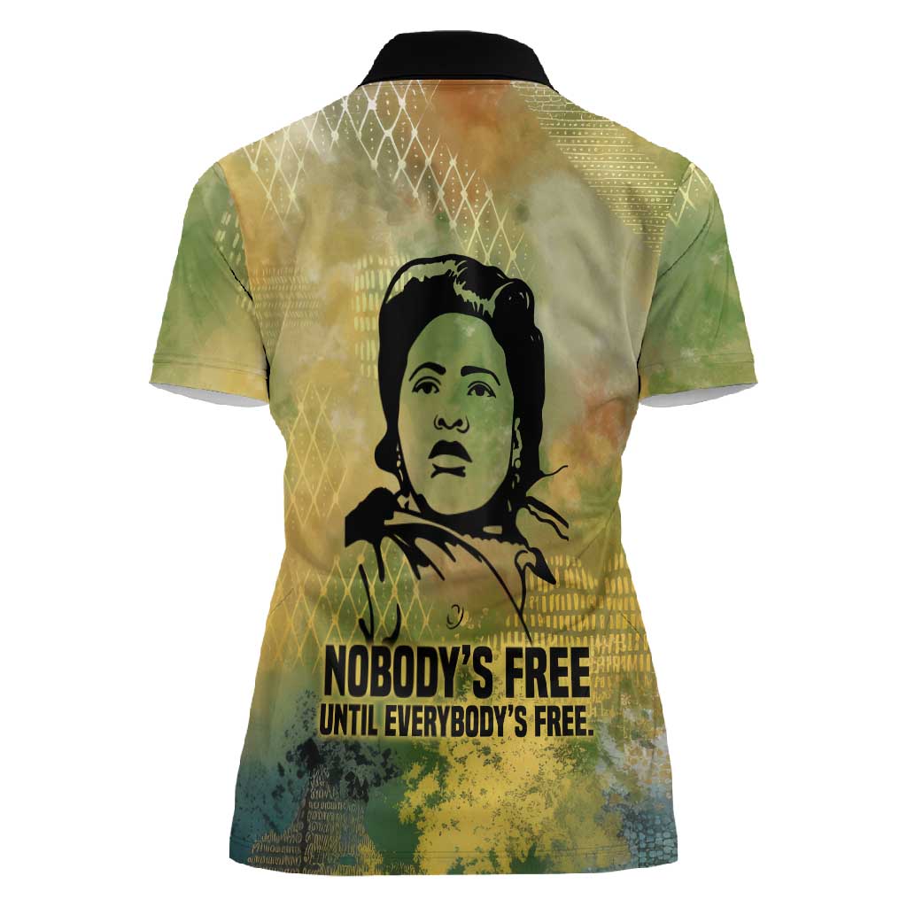 Fannie Lou Hamer Women Polo Shirt Unbossable Quote Design Protest Silhouettes and Voting Rights Tribute - Wonder Print Shop