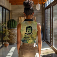 Fannie Lou Hamer Women Sleeveless Polo Shirt Unbossable Quote Design Protest Silhouettes and Voting Rights Tribute - Wonder Print Shop