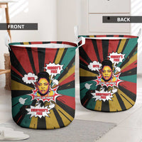 Fannie Lou Hamer Laundry Basket with Pop Art Comic Style Design Bold Quote and Civil Rights Tribute - Wonder Print Shop