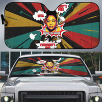Fannie Lou Hamer Auto Sun Shade with Pop Art Comic Style Design Bold Quote and Civil Rights Tribute - Wonder Print Shop