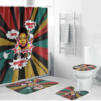 Fannie Lou Hamer Bathroom Set with Pop Art Comic Style Design Bold Quote and Civil Rights Tribute - Wonder Print Shop