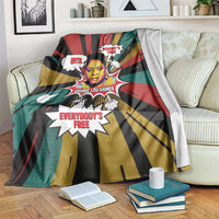 Fannie Lou Hamer Blanket with Pop Art Comic Style Design Bold Quote and Civil Rights Tribute - Wonder Print Shop