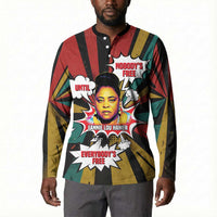 Fannie Lou Hamer Button Sweatshirt with Pop Art Comic Style Design Bold Quote and Civil Rights Tribute