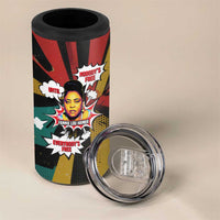 Fannie Lou Hamer 4 in 1 Can Cooler Tumbler with Pop Art Comic Style Design Bold Quote and Civil Rights Tribute - Wonder Print Shop