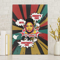 Fannie Lou Hamer Canvas Wall Art with Pop Art Comic Style Design Bold Quote and Civil Rights Tribute - Wonder Print Shop