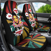Fannie Lou Hamer Car Seat Cover with Pop Art Comic Style Design Bold Quote and Civil Rights Tribute - Wonder Print Shop