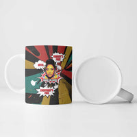 Fannie Lou Hamer Ceramic Mug with Pop Art Comic Style Design Bold Quote and Civil Rights Tribute - Wonder Print Shop