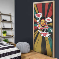 Fannie Lou Hamer Door Cover with Pop Art Comic Style Design Bold Quote and Civil Rights Tribute - Wonder Print Shop