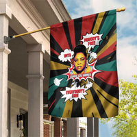 Fannie Lou Hamer Garden Flag with Pop Art Comic Style Design Bold Quote and Civil Rights Tribute - Wonder Print Shop