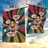 Fannie Lou Hamer Garden Flag with Pop Art Comic Style Design Bold Quote and Civil Rights Tribute - Wonder Print Shop