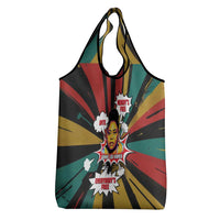 Fannie Lou Hamer Grocery Bag with Pop Art Comic Style Design Bold Quote and Civil Rights Tribute - Wonder Print Shop