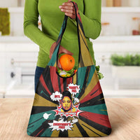 Fannie Lou Hamer Grocery Bag with Pop Art Comic Style Design Bold Quote and Civil Rights Tribute - Wonder Print Shop