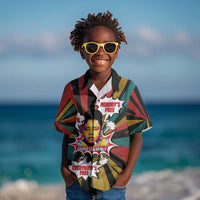 Fannie Lou Hamer Kid Hawaiian Shirt with Pop Art Comic Style Design Bold Quote and Civil Rights Tribute - Wonder Print Shop