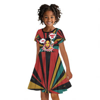 Fannie Lou Hamer Kid Short Sleeve Dress with Pop Art Comic Style Design Bold Quote and Civil Rights Tribute - Wonder Print Shop
