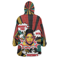 Fannie Lou Hamer Kid Wearable Blanket Hoodie with Pop Art Comic Style Design Bold Quote and Civil Rights Tribute - Wonder Print Shop