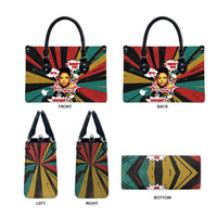Fannie Lou Hamer Leather Bag with Pop Art Comic Style Design Bold Quote and Civil Rights Tribute - Wonder Print Shop