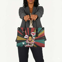 Fannie Lou Hamer Leather Bag with Pop Art Comic Style Design Bold Quote and Civil Rights Tribute - Wonder Print Shop